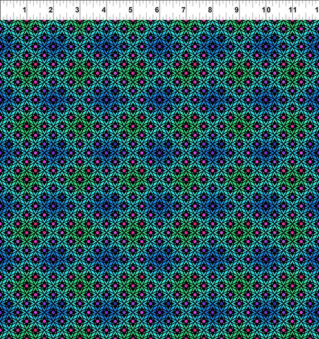 In The Beginning Vivid 6VIV 2 Teal Lattice By The Yard