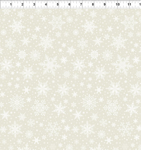 In The Beginning Winter Enchantment 6WEN 1 Cream Snowflakes By The Yard