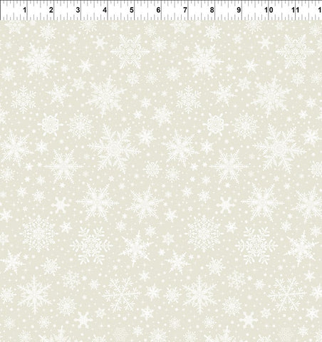 In The Beginning Winter Enchantment 6WEN 1 Cream Snowflakes By The Yard