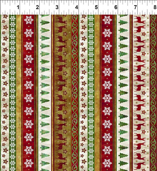 In The Beginning Winter Solstice II 6WS 1M Multi Stripe By The Yard