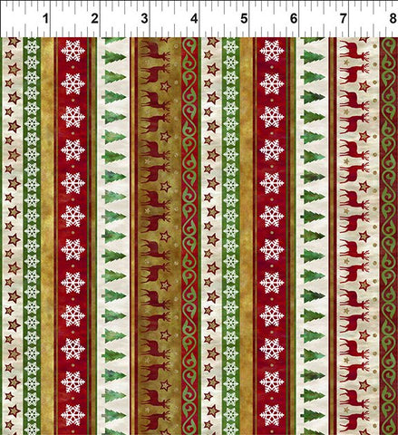 In The Beginning Winter Solstice II 6WS 1M Multi Stripe By The Yard