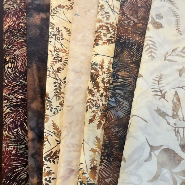 Matt's Mystery Bundles -  4.86 yards  - Batiks #6 - Assorted Remnants