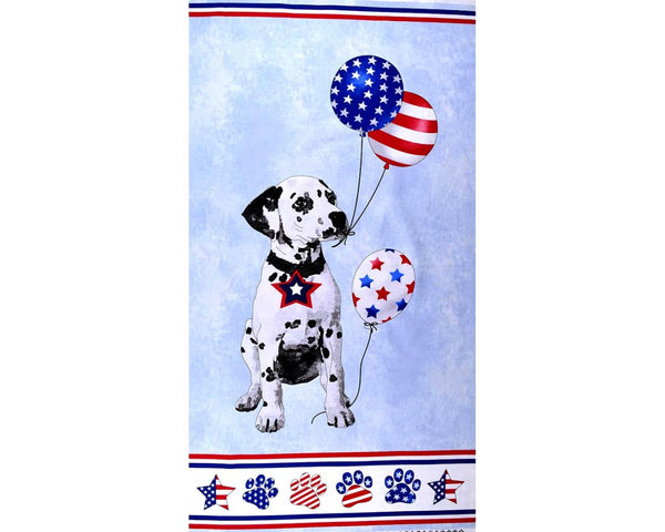 Studio E Paws For America 7077P 78 Multi 24" Panel By The PANEL (not strictly by the yard)