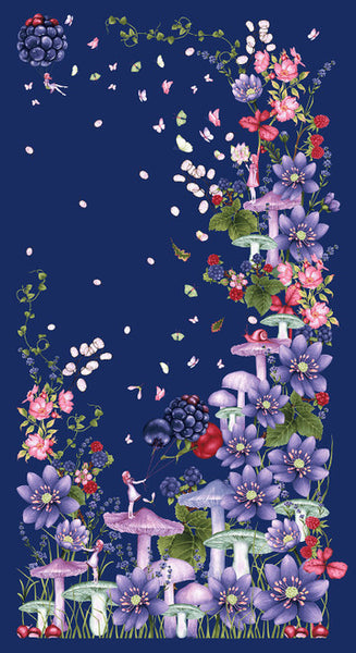 Studio E Minu And Wildberry Navy 7170P 77 - 24" PANEL By The PANEL (Not Strictly By The Yard)