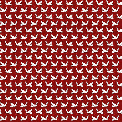 Studio E Winter White 7225 88 Red Snow Birds By The Yard