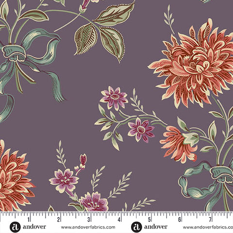 Andover Autumn Bouquet 10171 P Purple Autumn Bouquet By The Yard