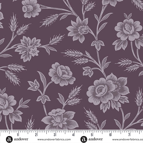 Andover Autumn Bouquet 10172 P Purple Gathering By The Yard