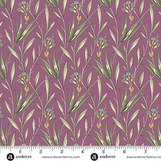 Andover Autumn Bouquet 10173 P Purple Milkweed By The Yard