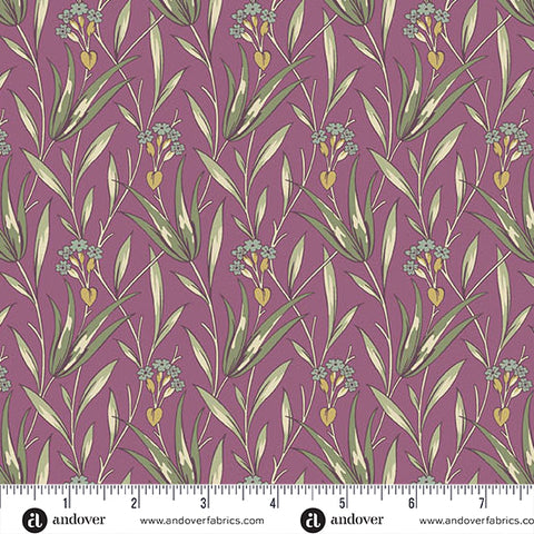 Andover Autumn Bouquet 10173 P Purple Milkweed By The Yard