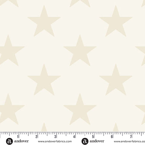 Andover Americana 10182 L Cream Large Star By The Yard