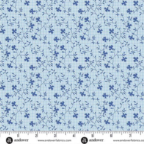 Andover Americana 10185 B Blue Vine By The Yard