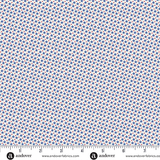 Andover Americana 10188 L Cream Star Dot By The Yard