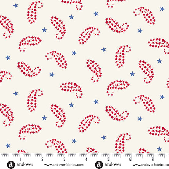 Andover Americana 10189 L Cream Paisley By The Yard