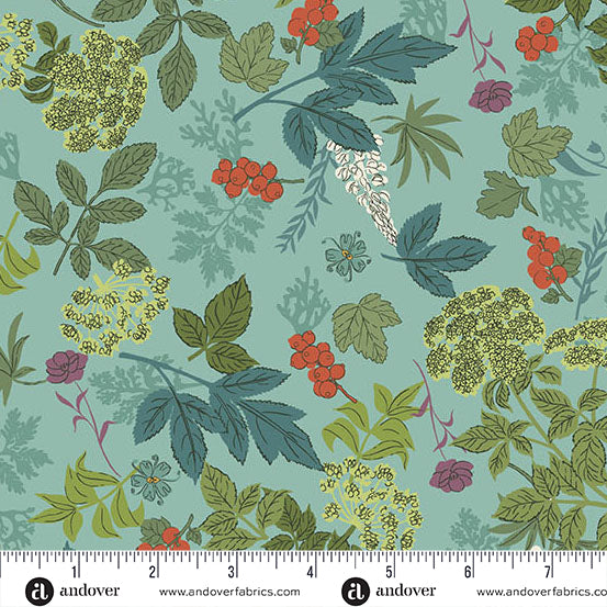 Andover Nordic Summer 10320 LB Hot Spring Wild Flora By The Yard