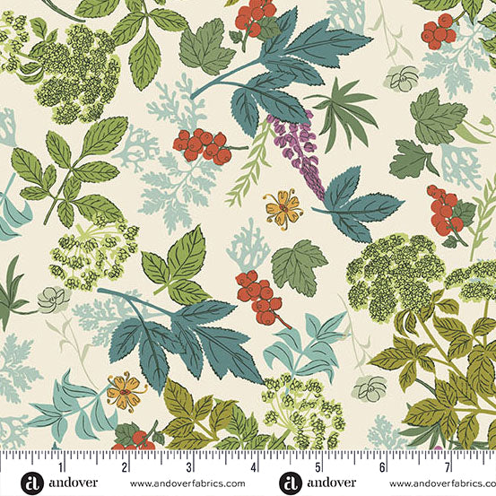 Andover Nordic Summer 10320 L Buttermilk Wild Flora By The Yard