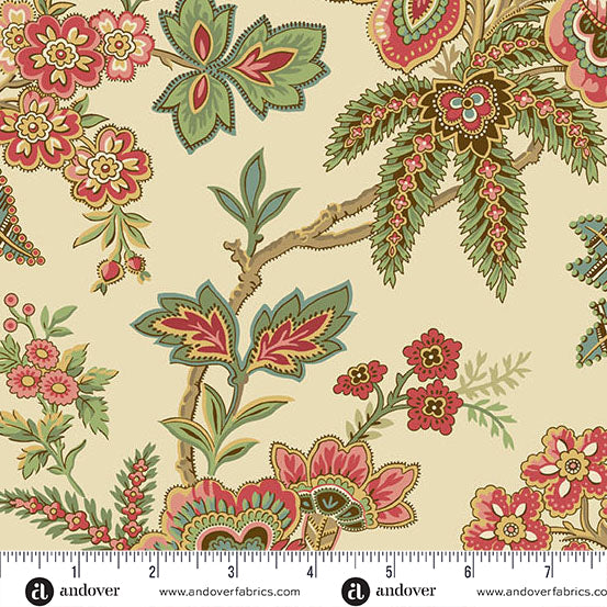 Andover Jingle Bell 10343 L Buttercream Ornamental Garden By The Yard