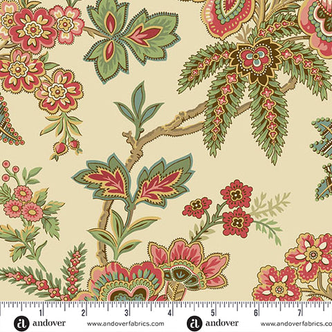 Andover Jingle Bell 10343 L Buttercream Ornamental Garden By The Yard