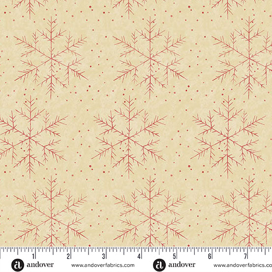 Andover Jingle Bell 10346 L Latte Snowfall By The Yard