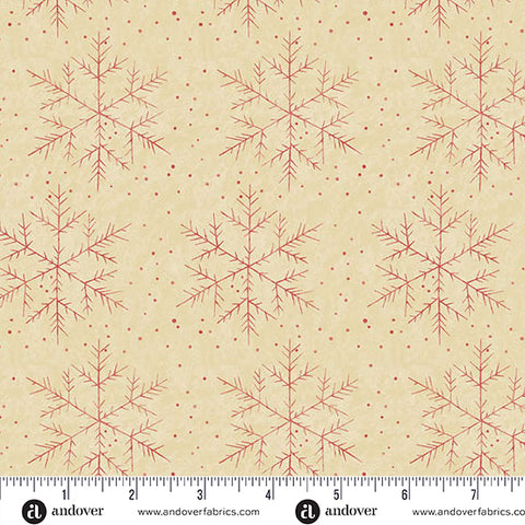 Andover Jingle Bell 10346 L Latte Snowfall By The Yard