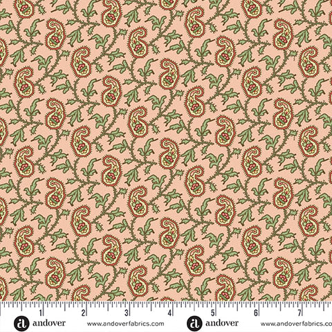 Andover Jingle Bell 10348 E Candy Paisley Vine By The Yard