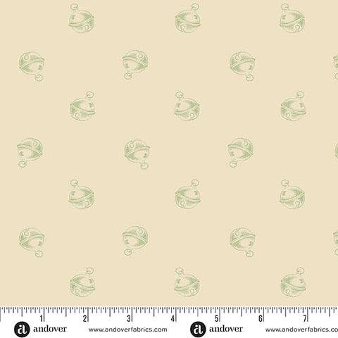 Andover Jingle Bell 10352 L Cream Jingle Bell By The Yard