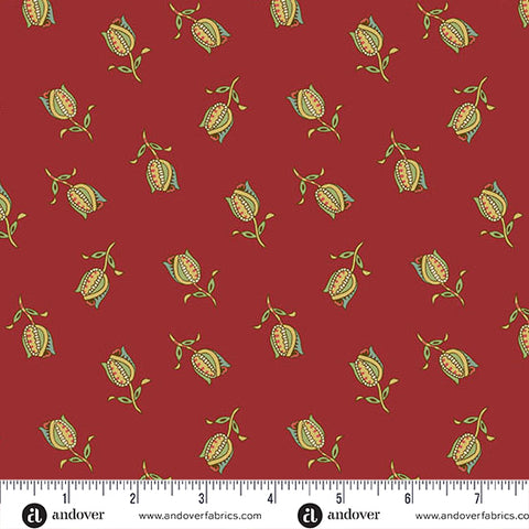 Andover Jingle Bell 10353 R Cranberry Ornamental Tulips By The Yard