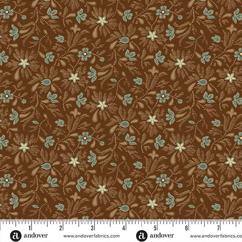 Andover Always and Forever 1663 N Chocolate Brocade By The Yard
