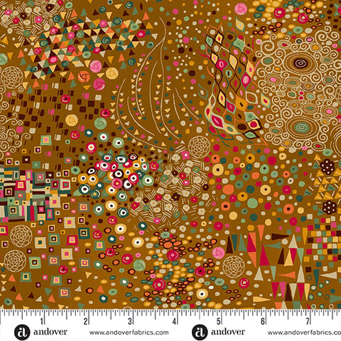 Andover/Makower Golden MU155 Y Yellow Symphony By The Yard