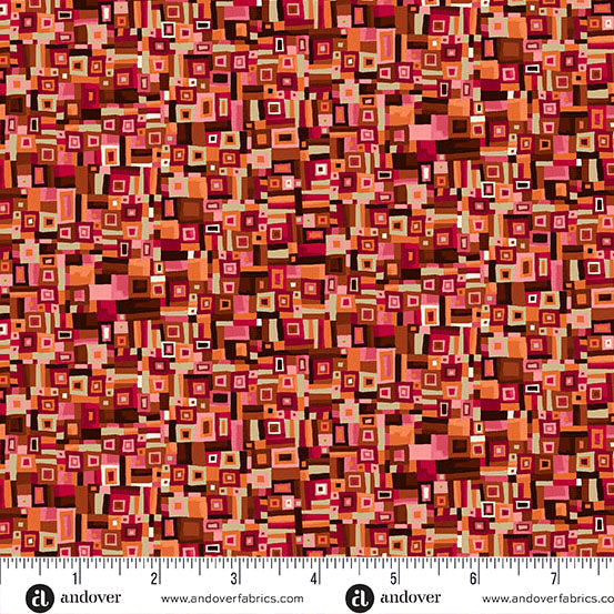 Andover/Makower Golden MU160 R Red Patchwork By The Yard