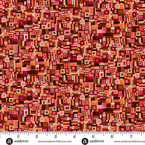 Andover/Makower Golden MU160 R Red Patchwork By The Yard