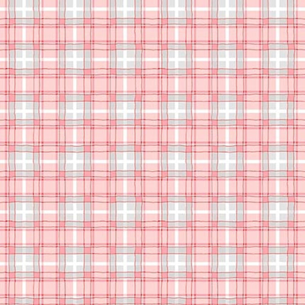 Studio E Candy Cane Lane 7813 22 Pink Plaid By The Yard