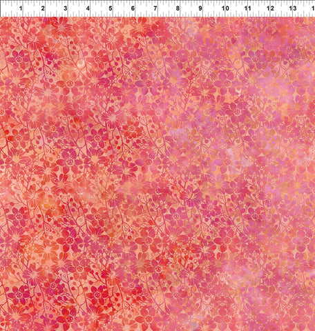 In The Beginning Allure 7ALR 1 Orange Shadow Flowers 1.5 YARDS