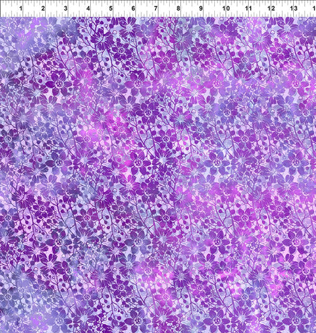 In The Beginning Allure 7ALR 3 Purple Shadow Flowers 1.67 YARDS