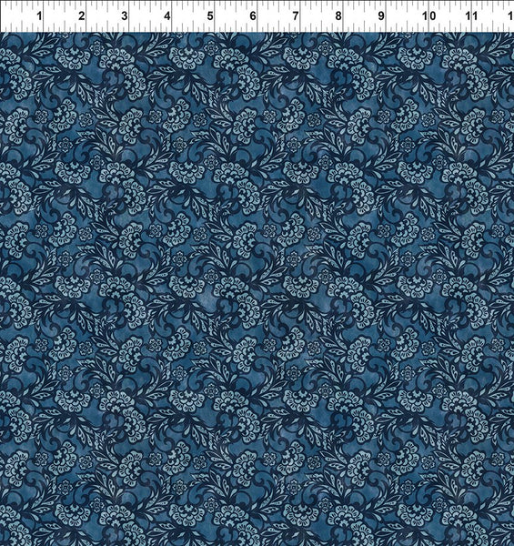 In The Beginning Carpet Bag Romance 7CBR 1 Blue Tonal By The Yard