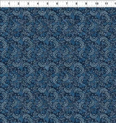 In The Beginning Carpet Bag Romance 7CBR 1 Blue Tonal By The Yard