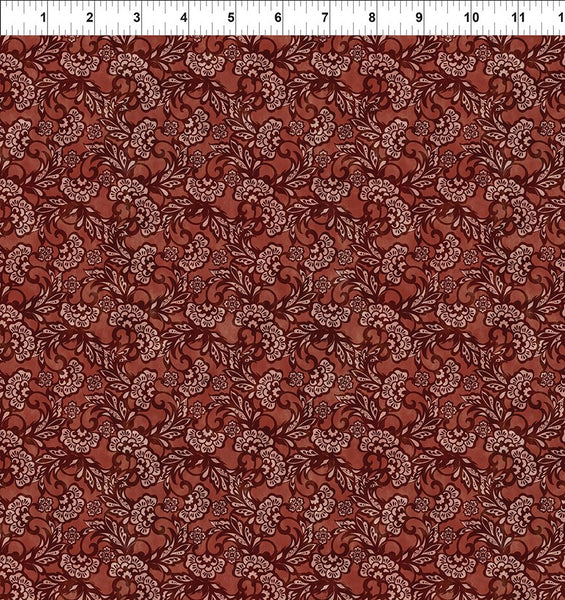 In The Beginning Carpet Bag Romance 7CBR 2 Red Tonal By The Yard