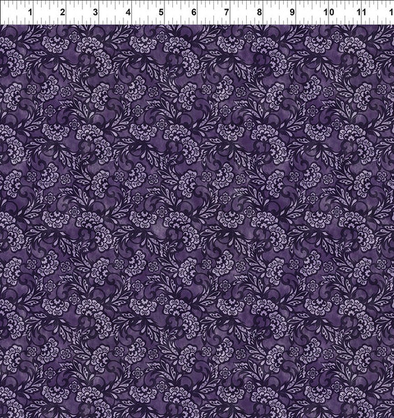 In The Beginning Carpet Bag Romance 7CBR 3 Purple Tonal By The Yard