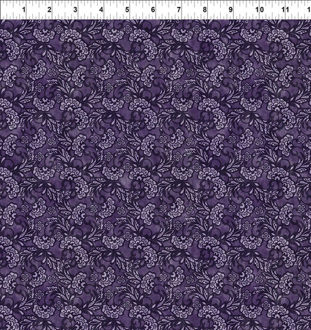 In The Beginning Carpet Bag Romance 7CBR 3 Purple Tonal By The Yard