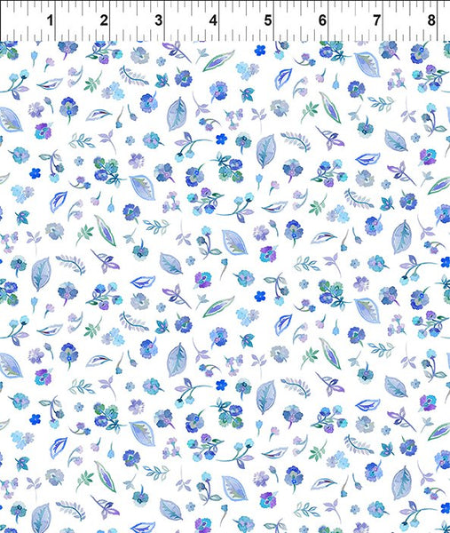 In The Beginning Daydreams 7DD 2 Blue Petite Flowers By The Yard