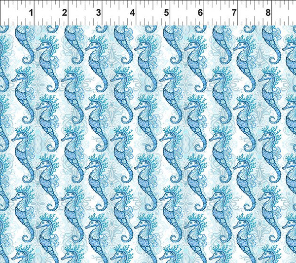 In The Beginning Wonders Of The Ocean 7WO 1 Blue Seahorses By The Yard