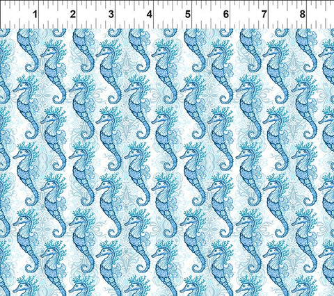 In The Beginning Wonders Of The Ocean 7WO 1 Blue Seahorses By The Yard