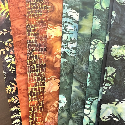 Matt's Mystery Bundles -  5.13 yards - Batiks #7 - Assorted Remnants