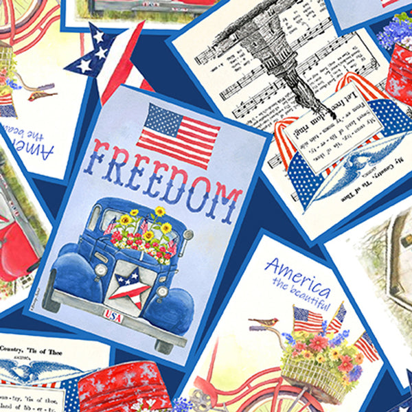 Studio E Liberty Barn 8190 78 Multi Card Toss By The Yard