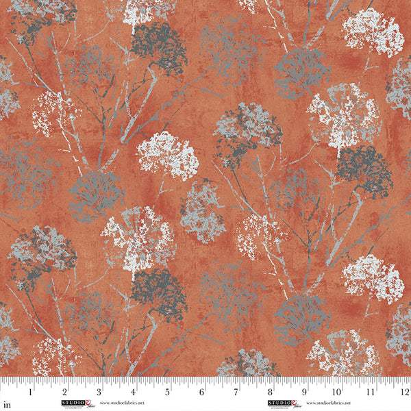 Studio E Rough Around The Edges 8271 96 Pumpkin Dandelion Stamp By The Yard