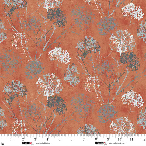 Studio E Rough Around The Edges 8271 96 Pumpkin Dandelion Stamp By The Yard