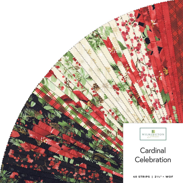 Wilmington Prints Pre-cut 40 Piece Strips 840-859-840 - Cardinal Celebration