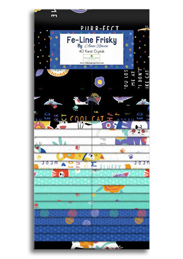 Wilmington Pre-cut 40 Piece 2 1/2" Strips 840-871-840 - Fe-Line Frisky