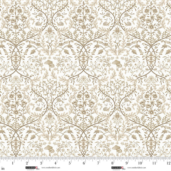 Studio E Ashdown Forest 8402 04 White Ogee 1.5 YARDS