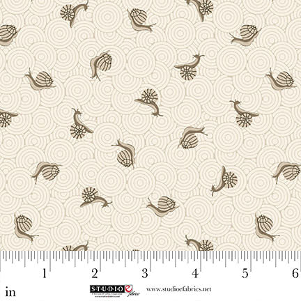 Studio E Ashdown Forest 8407 40 Pale Ecru Snails By The Yard