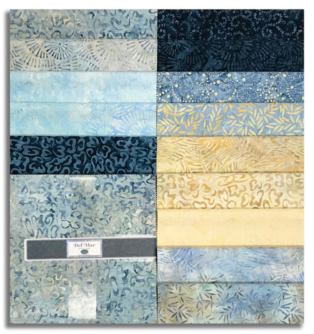 Wilmington Batiks Pre-Cut 42 Piece 10 Karat 10" Squares 511-118-511 - Del Mar